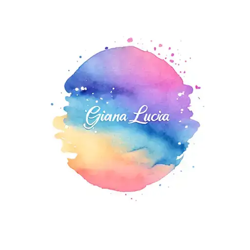The Name Gianna Lucia With Colors Sunset