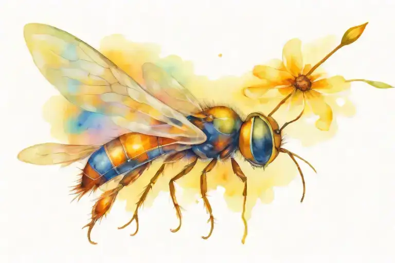 Firefly With Daisy Flower