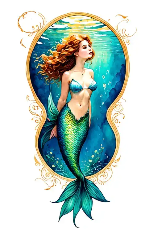 Underwater Mermaid Scene World War Ii