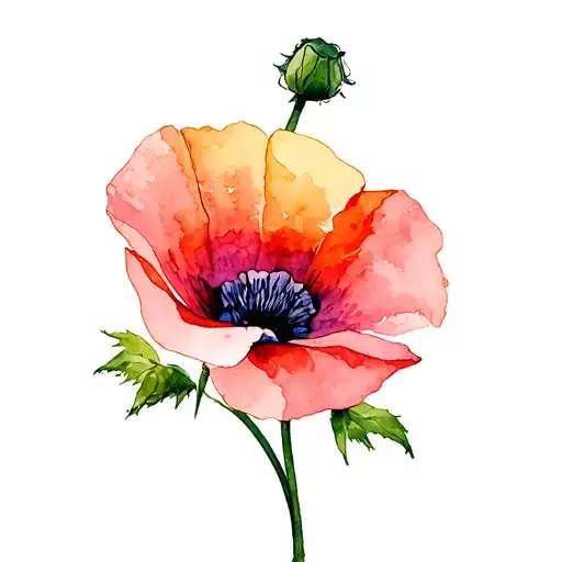 Poppy And Morning Glory