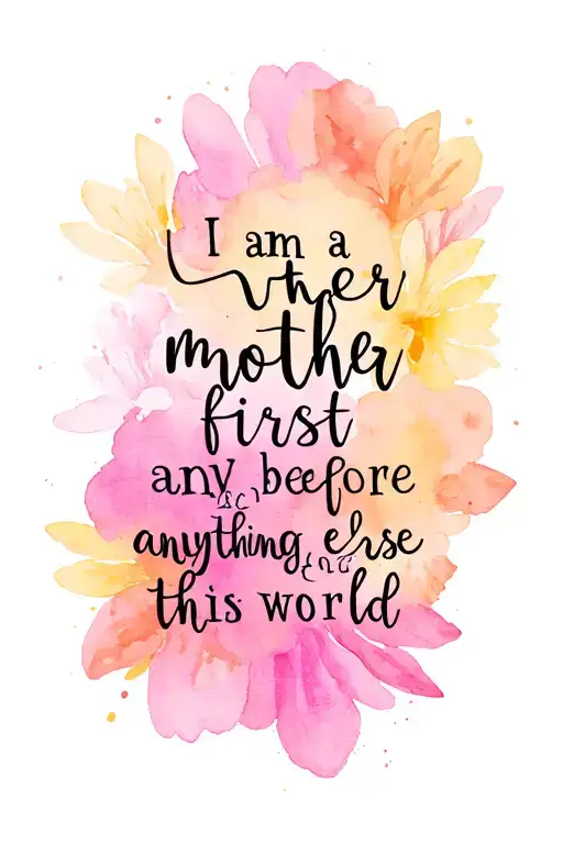I Am A Mother First Before Anything Else In This World