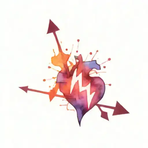 Stitches Heart Ekg Arrow Piercing