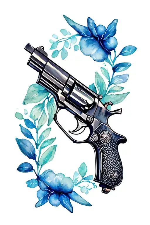 Lupein Cursive With Gun And Shells