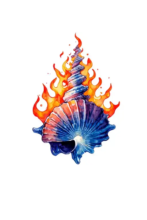 Shells With Fire Element Symbols