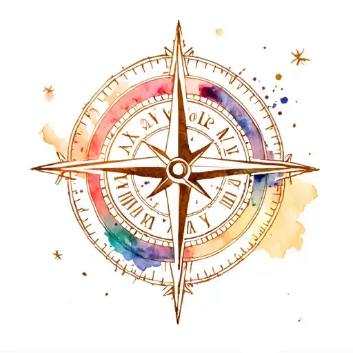 Tree Compass Watch Rose Intertwined