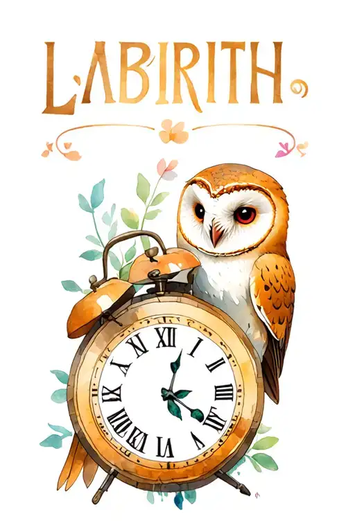 Labrinth Characters With 13 Hour Clock And Barn Owl