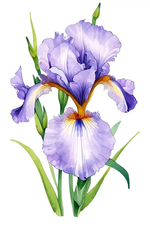 Purple Iris Flower