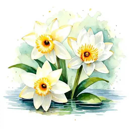 Daffodil And Water Lily