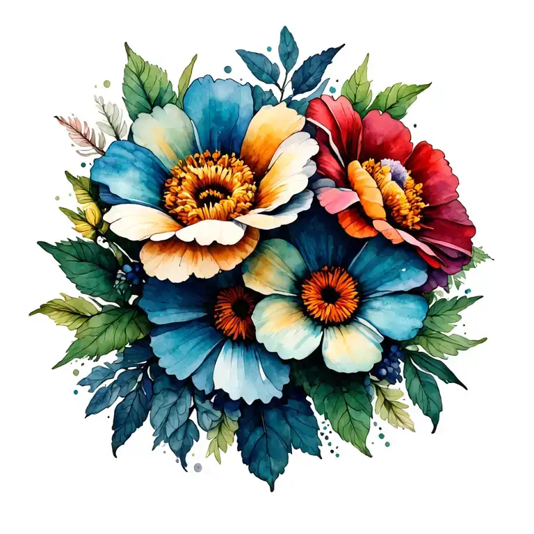 4 Flowers Intertwined