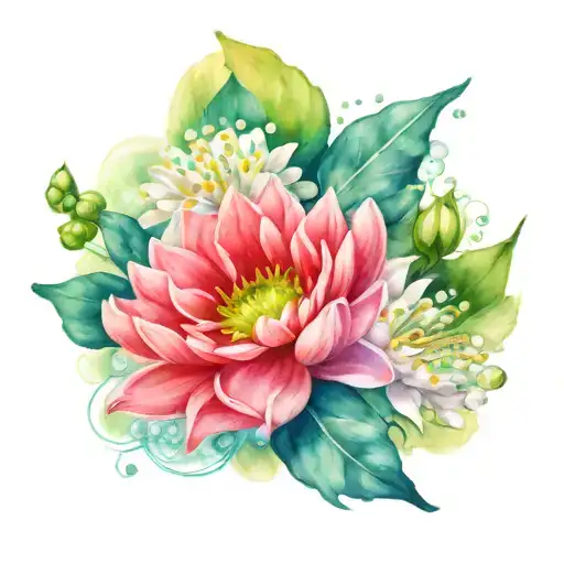 Chrysanthemum And Lily Of The Valley