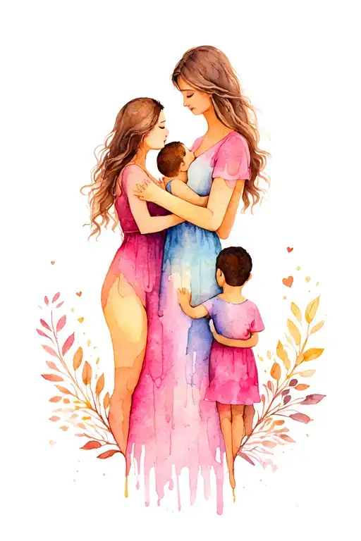 Mothers Love And Strength For Her 3 Children