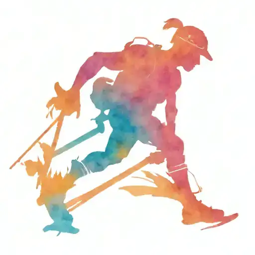 Warrior Silhouette Hiking