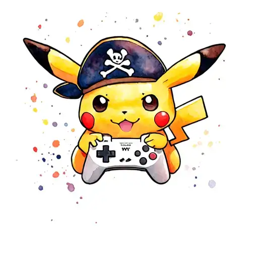 Pikachu Pirate With Gamepad