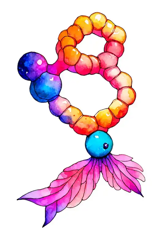 Dopamine Molecule With Mermaid Scales