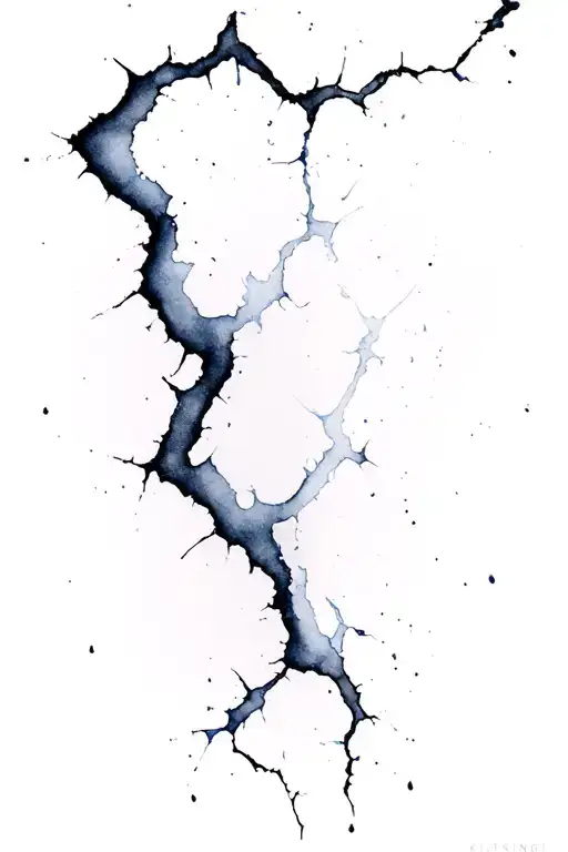 White Kitsungi Cracks On A Black Canvas