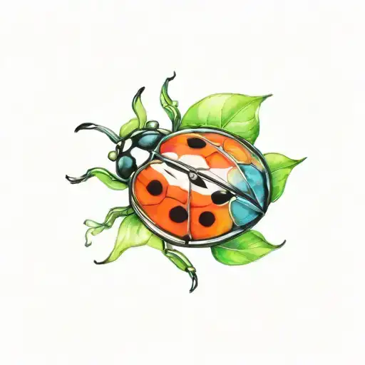 Ladybug Made Of Stained Glass