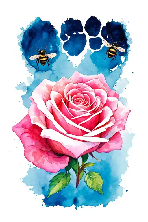 Rose Anchor Bees Pawprints One Bigger