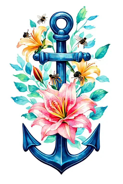 Rose Lily Anchor Bees Pawprints One Bigger Andnext Cat