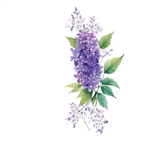 The Guarding Dark With Watercolor Lilacs Intertwined Along Right Side