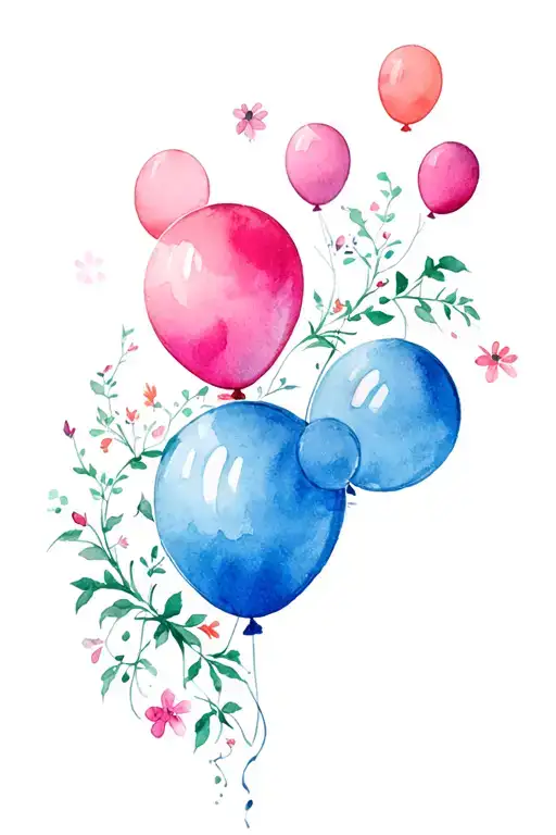 Flowers Vines Books Disney Mickey Ballons In Background