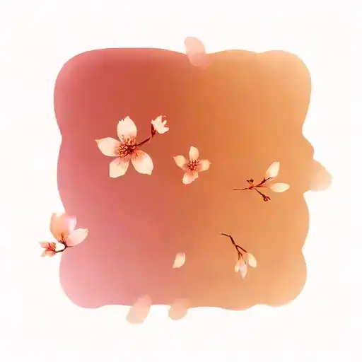 Cherry Blossom Petals Floating