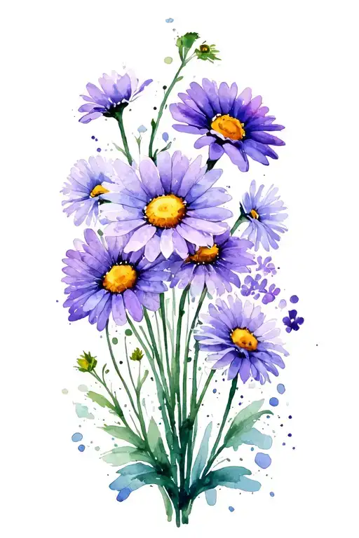 Violet And Daisy Bouquet