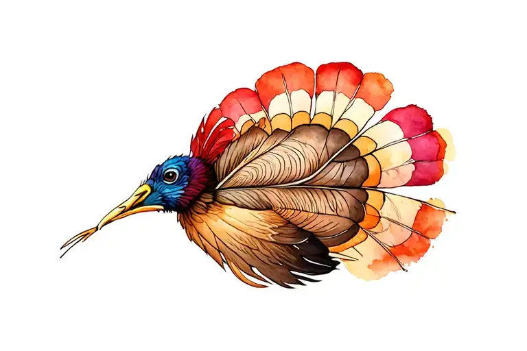 Turkey Feather With The Words