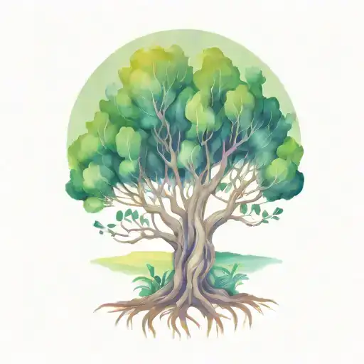 Half Sleeve Morton Bay Fig Tree With Roots