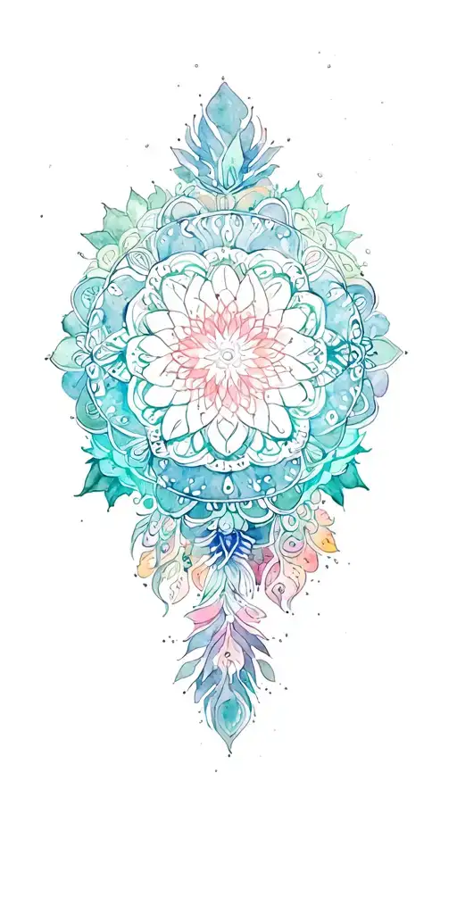 Full Sleeve Mandala Design Incorporating Elements Intertwined