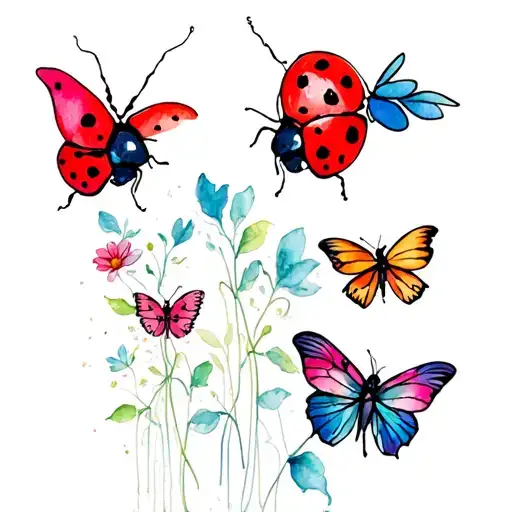 Ladybug And Butterfly Made