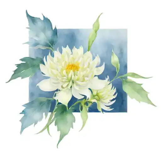 Chrysanthemum And Larkspur Flower