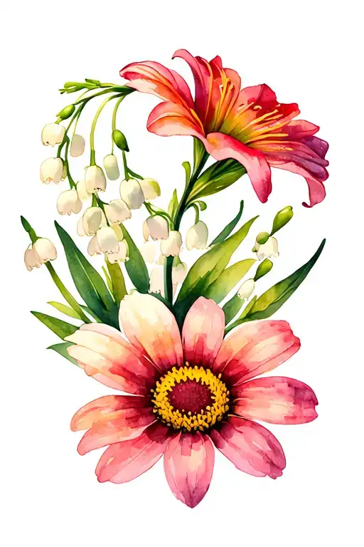 Lily Of The Valley Daisy Gladiolus Chrysanthemum