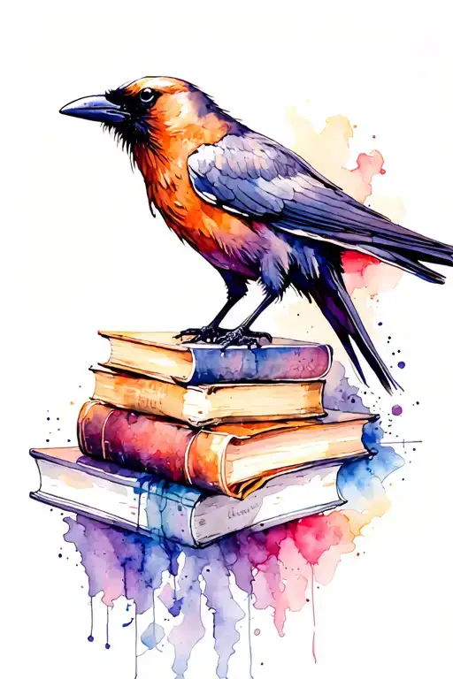Raven And Books
