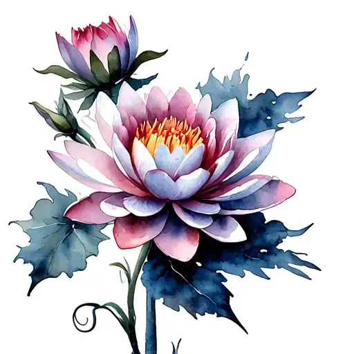 Carnation And Water Lily