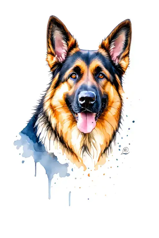 German Shepherd Wearing