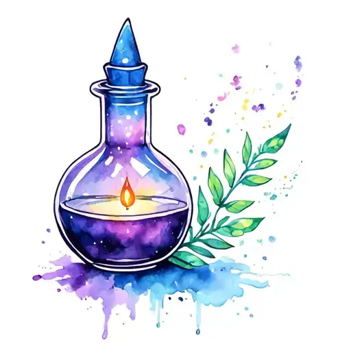 Potion Bottle Witchy Sparkle Girly