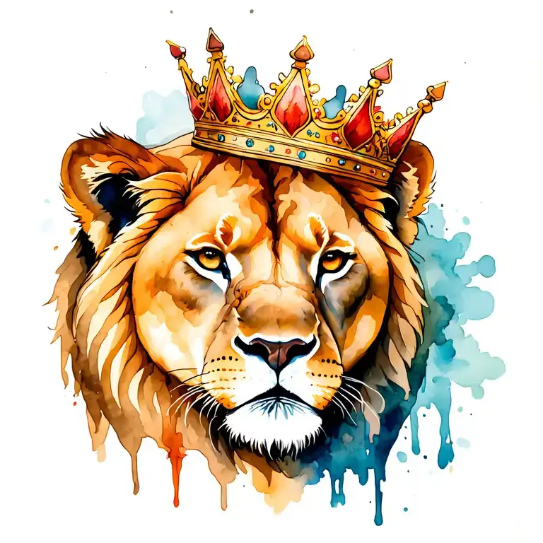 Lioness Wearing A Crown