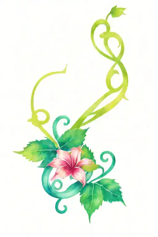 Vine With Blood Interwined With Infinity Symbol