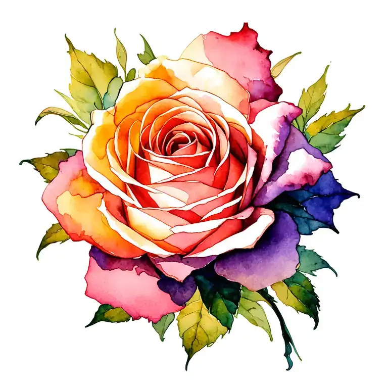 Violet And Rose Intertwined