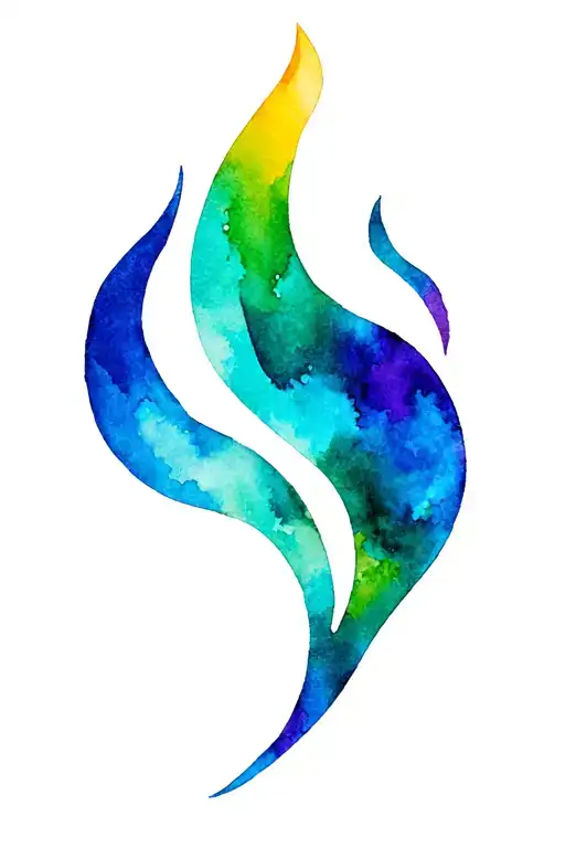 A Flame Of Fire With Realistic Colours