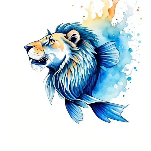Lion And Fish