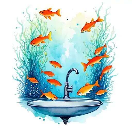 The Sink Is Full Of Fishes