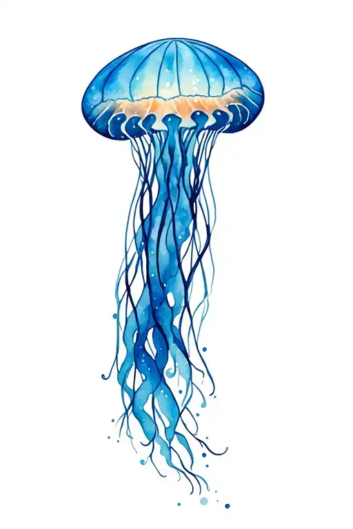 Jellyfish Gracefully Swimming