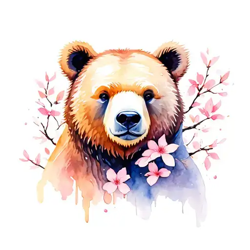 Bear Bears And Cherry Blossoms
