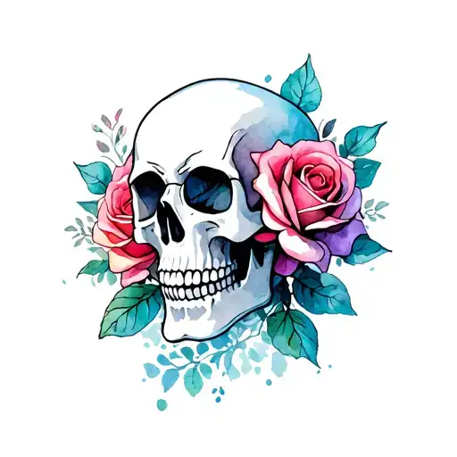 Skull And Roses Lined