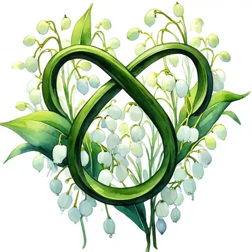 Infinity Symbol With Lily Of The Valley Flower
