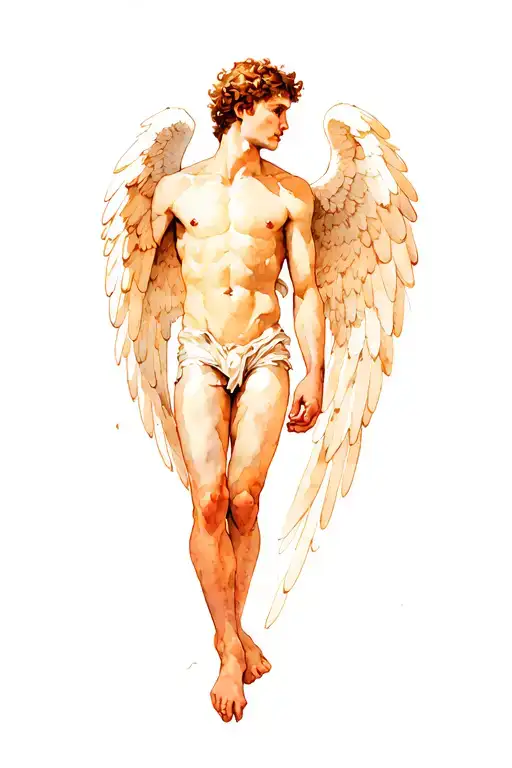Angel Wings Spread Wide Sexy Masucle Male Angel