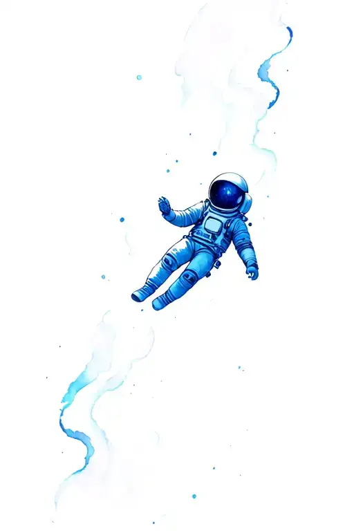 Astronout Floating In Space