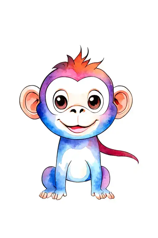 New School Cartoon Monkey