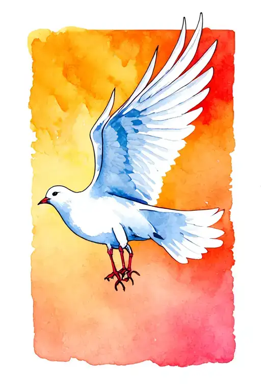 Biblical Dove Flying